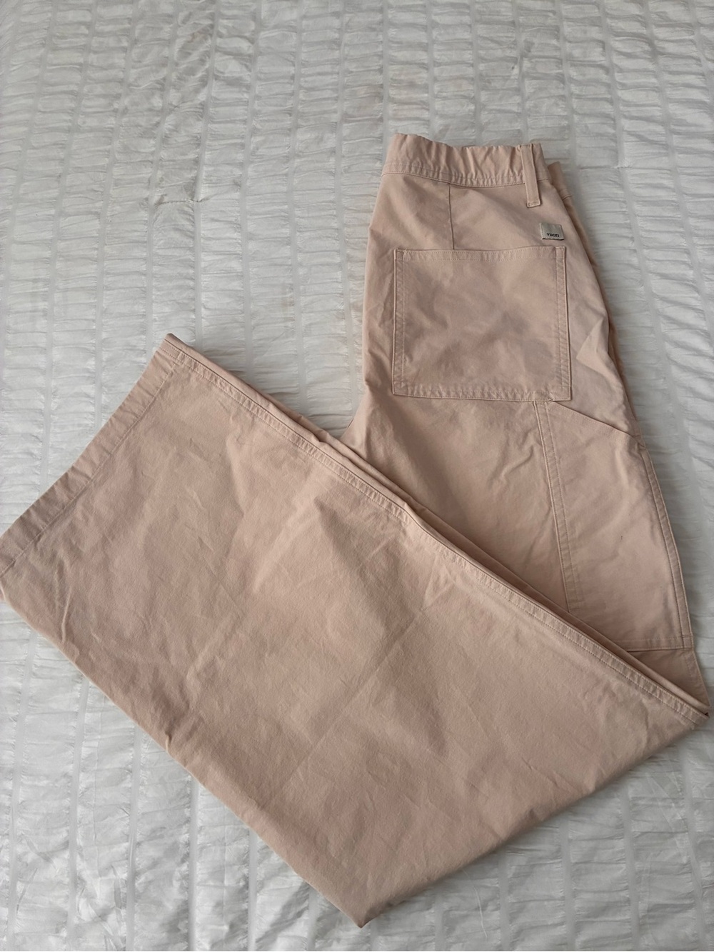 Vuori Getaway Wide Leg Pants in Milkweed Cream Size Small - Picture 2 of 10